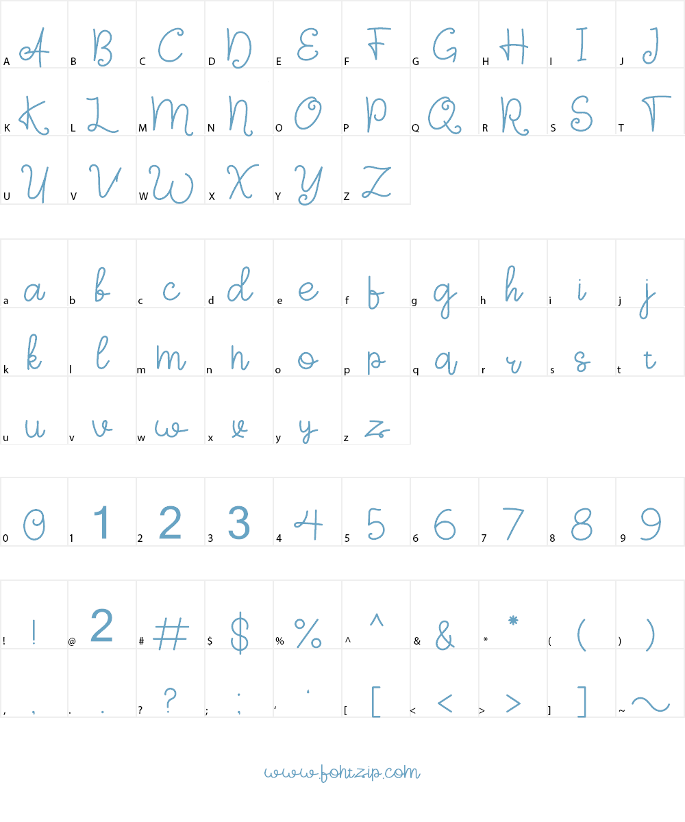 Sign Of Love Font Character